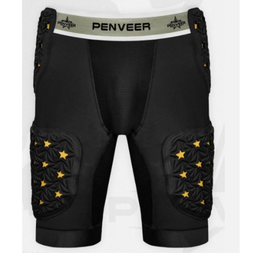 Penveer 5-Pad Adult Football Girdle for Men without Cup Pocket - 2-Tone Integrat